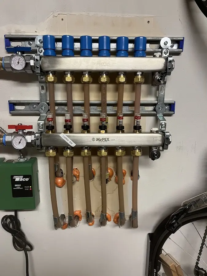 Plumber performing Gas Line Installation at a residential property in McSherrystown